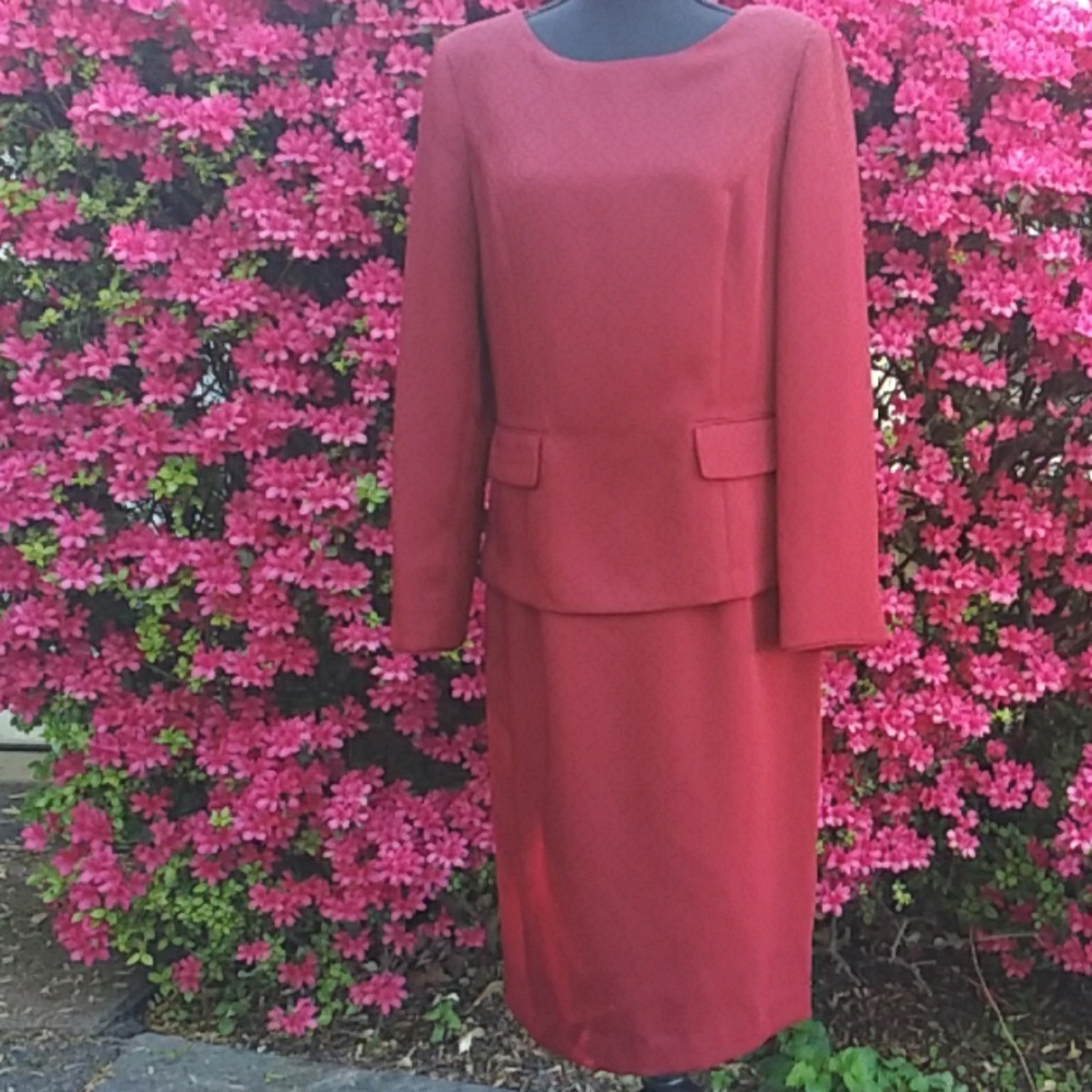Kasper 8 red dress suit.